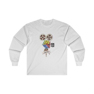 Ultra Cotton Long Sleeve Tee_Today's Stress Rubix Cube Rotate